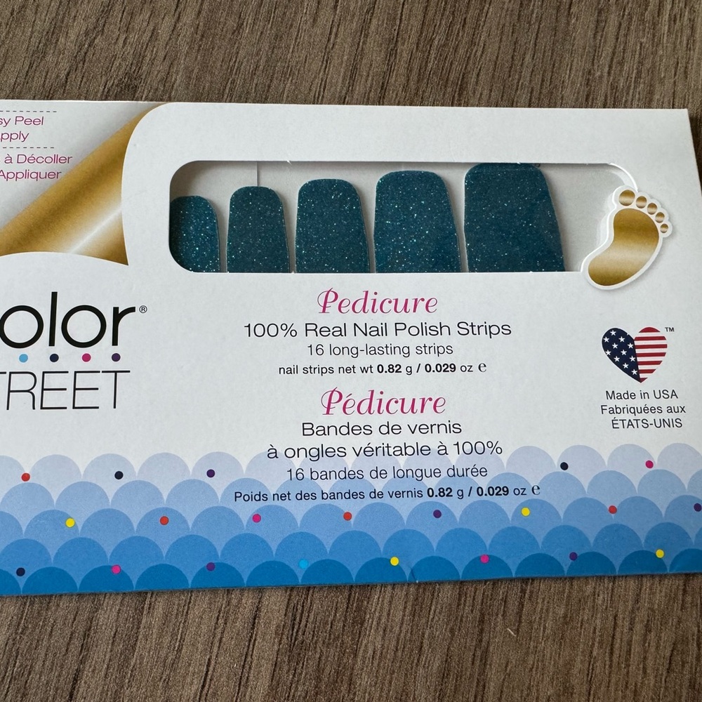 Color Street Nails Pedicure How Swede It Is NWT
